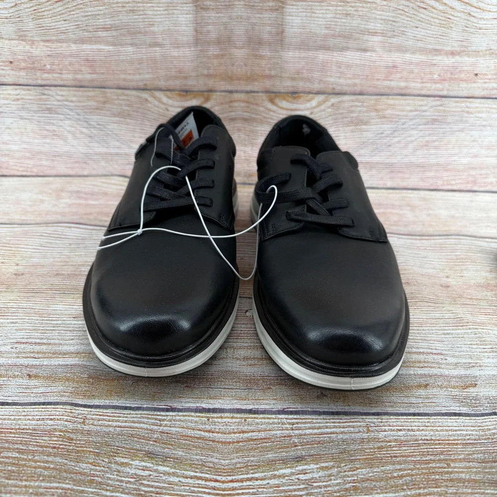 Lands End Sport Oxford Mens 10.5‎ Black White Lightweight Sneaker Shoe 1908426